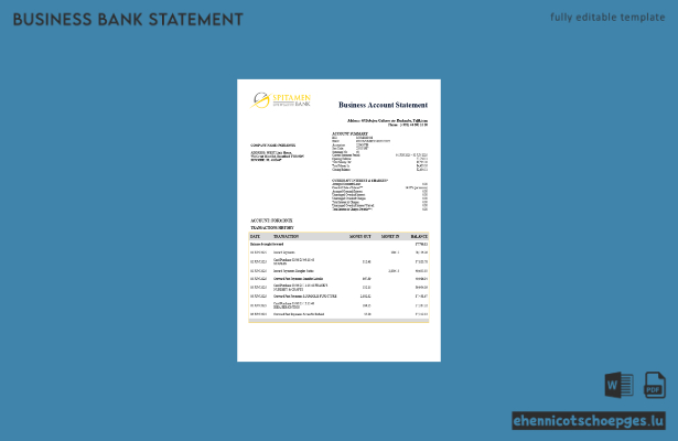 Unternehmenserklärung der tadschikischen Spitamen (Word- und PDF-Format, Beispielvorschau)